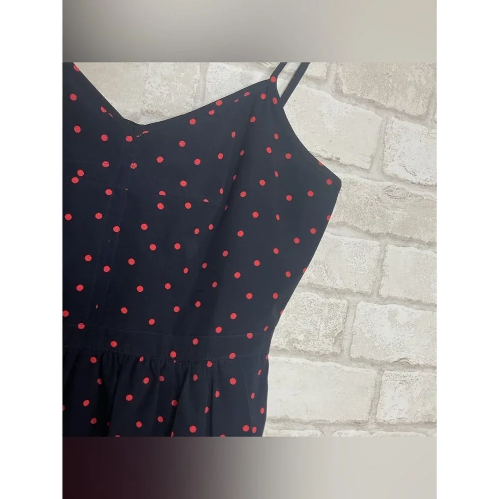 J. Crew Navy Red Polka Dot Mini Dress Size 0